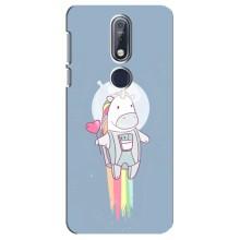 Чехол Unicorn на Nokia 7 2018, 7.1 (Единорог космонавт)