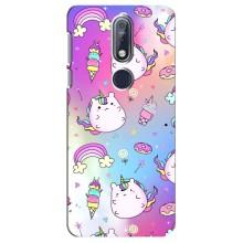 Чехол Unicorn на Nokia 7 2018, 7.1 (Радуга и Единорог)