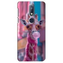 Чехол с принтом стильные животные для Нокиа 7 2018, 7.1 – Стильный жирав