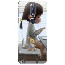 Дівчачий Чохол для Nokia 7 2018, 7.1 (ДІвчина з іграшкою)