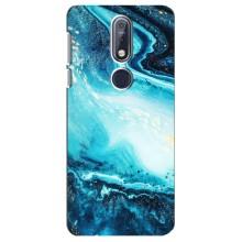 Мраморний чехол на Nokia 7 2018, 7.1 (VPrint) (Блакитний мрамор)