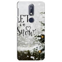 Новогодние, Праздничные Чехлы для Nokia 7 2018, 7.1 - 2024 год (Let it snow)