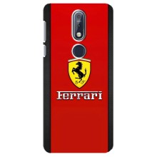 Силиконовый бампер с картинкой машины на Nokia 7 2018, 7.1 (Ferrari Logo)