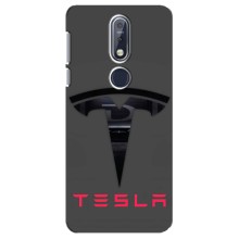 Силиконовый бампер с картинкой машины на Nokia 7 2018, 7.1 (Logo TESLA)