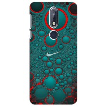 Силиконовый Чехол на Nokia 7 2018, 7.1 с картинкой Nike (Найк зеленый)