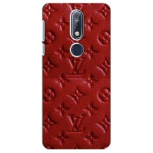 Текстурный Чехол Louis Vuitton для Нокиа 7.1 (Красный ЛВ)