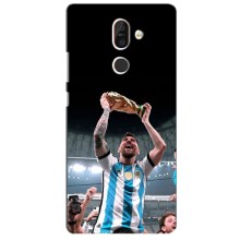 Чехлы Лео Месси Аргентина для Nokia 7 Plus (Счастливый Месси)