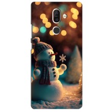 Чехлы на Новый Год Nokia 7 Plus – Снеговик праздничный