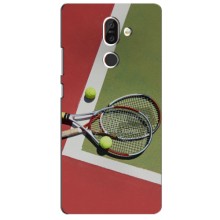 Чехлы с принтом Спортивная тематика для Nokia 7 Plus (Ракетки теннис)