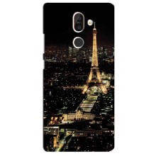 Чехол Эйфелева Башня для Nokia 7 Plus - (AlphaPrint) (Ночной Париж)