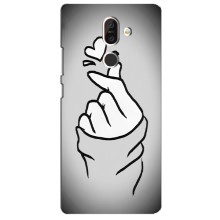 Чехол с принтом для Nokia 7 Plus (AlphaPrint - Знак сердечка) – Значок Love