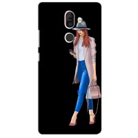 Чехол с картинкой Модные Девчонки Nokia 7 Plus (Девушка со смартфоном)