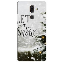 Новогодние, Праздничные Чехлы для Nokia 7 Plus - 2024 год (Let it snow)