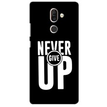 Силиконовый Чехол на Nokia 7 Plus с картинкой Nike – Never Give UP