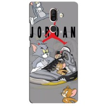 Силиконовый Чехол Nike Air Jordan на Нокиа 7 Плюс (Air Jordan)
