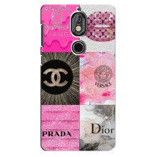 Чехол (Dior, Prada, YSL, Chanel) для Nokia 7 (Модница)