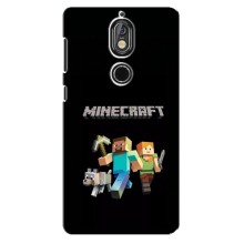 Чохол Майнкрафт на Nokia 7 (AlphaPrint) Minecraft – герої Minecraft