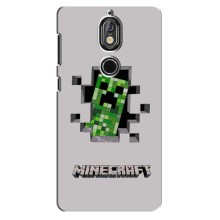 Чохол Майнкрафт на Nokia 7 (AlphaPrint) Minecraft – кріпер Майнкрафт