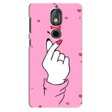 Чехол с принтом для Nokia 7 (AlphaPrint - Знак сердечка) – Знак Love