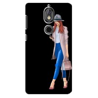 Чехол с картинкой Модные Девчонки Nokia 7 (Девушка со смартфоном)
