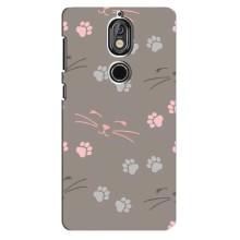 Чехол с рисунком кот на Nokia 7 – Лапы и усы