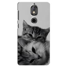 Чехол с рисунком кот на Nokia 7 – Пара котов