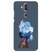 Чехлы (ART) Цветы на Nokia 8.1 , Nokia 8 2018 (VPrint) (Цветы на голове)