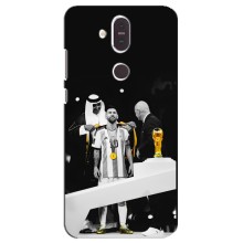 Чехлы для Nokia 8.1 , Nokia 8 2018 (Leo чемпион) (AlphaPrint) (Месси в накидке)