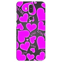 Чехлы для любимой на Нокиа 8.1 (VPrint) (Pink hearts)