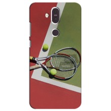 Чехлы с принтом Спортивная тематика для Nokia 8.1 , Nokia 8 2018 – Ракетки теннис