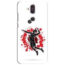 Чехлы с принтом Спортивная тематика для Nokia 8.1 , Nokia 8 2018 – Волейболист