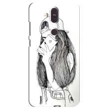 Чехол с печатью для Nokia 8.1 , Nokia 8 2018 - (Мода) (AlphaPrint) (Фото девочки)