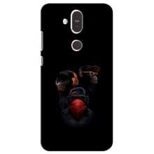 Чехол с Обезьянами Nokia 8.1 , Nokia 8 2018 - (AlphaPrint)