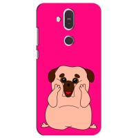 Чехол (ТПУ) Милые собачки для Nokia 8.1 , Nokia 8 2018 (Веселый Мопсик)