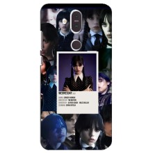 Чехлы Венсдей на Nokia 8.1 , Nokia 8 2018 Уэнсдей (AlphaPrint) (коллаж Уэнздей)