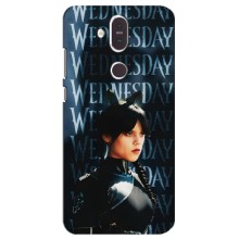Чехлы Венсдей на Nokia 8.1 , Nokia 8 2018 Уэнсдей (AlphaPrint) (Уэнздей кошка)