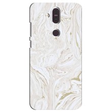 Мраморный чехол на Nokia 8.1 , Nokia 8 2018 (VPrint) (Белый мрамор)
