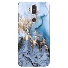 Мраморный чехол на Nokia 8.1 , Nokia 8 2018 (VPrint) (Нежный мрамор)