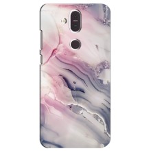 Мраморный чехол на Nokia 8.1 , Nokia 8 2018 (VPrint) (Пурпурный Мрамор)