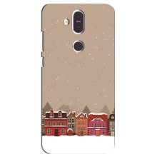 Новогодние, Праздничные Чехлы для Nokia 8.1 , Nokia 8 2018 - 2024 год (Зимний город)