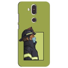 Силиконовый бампер (Работники) на Nokia 8.1 , Nokia 8 2018 – Пожарник