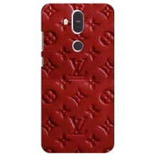 Текстурный Чехол Louis Vuitton для Нокиа 8.1 – Красный ЛВ