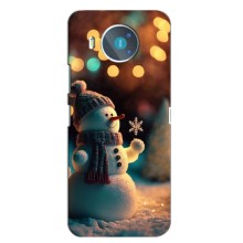 Чехлы на Новый Год Nokia 8.3 (Снеговик праздничный)