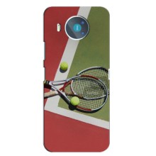 Чехлы с принтом Спортивная тематика для Nokia 8.3 (Ракетки теннис)