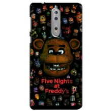 Чехлы Пять ночей с Фредди для Нокиа 8 (Freddy)