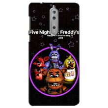 Чехлы Пять ночей с Фредди для Нокиа 8 (Лого Фредди)