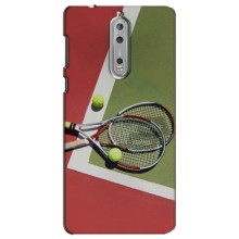 Чехлы с принтом Спортивная тематика для Nokia 8 – Ракетки теннис