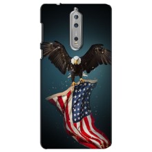 Чехол Флаг USA для Nokia 8 – Орел и флаг