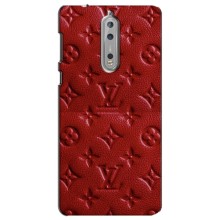 Текстурный Чехол Louis Vuitton для Нокиа 8 (Красный ЛВ)