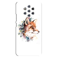 Чохли з картинкою Лисичка для Nokia 9 (VPrint) (Лиса в квітах)